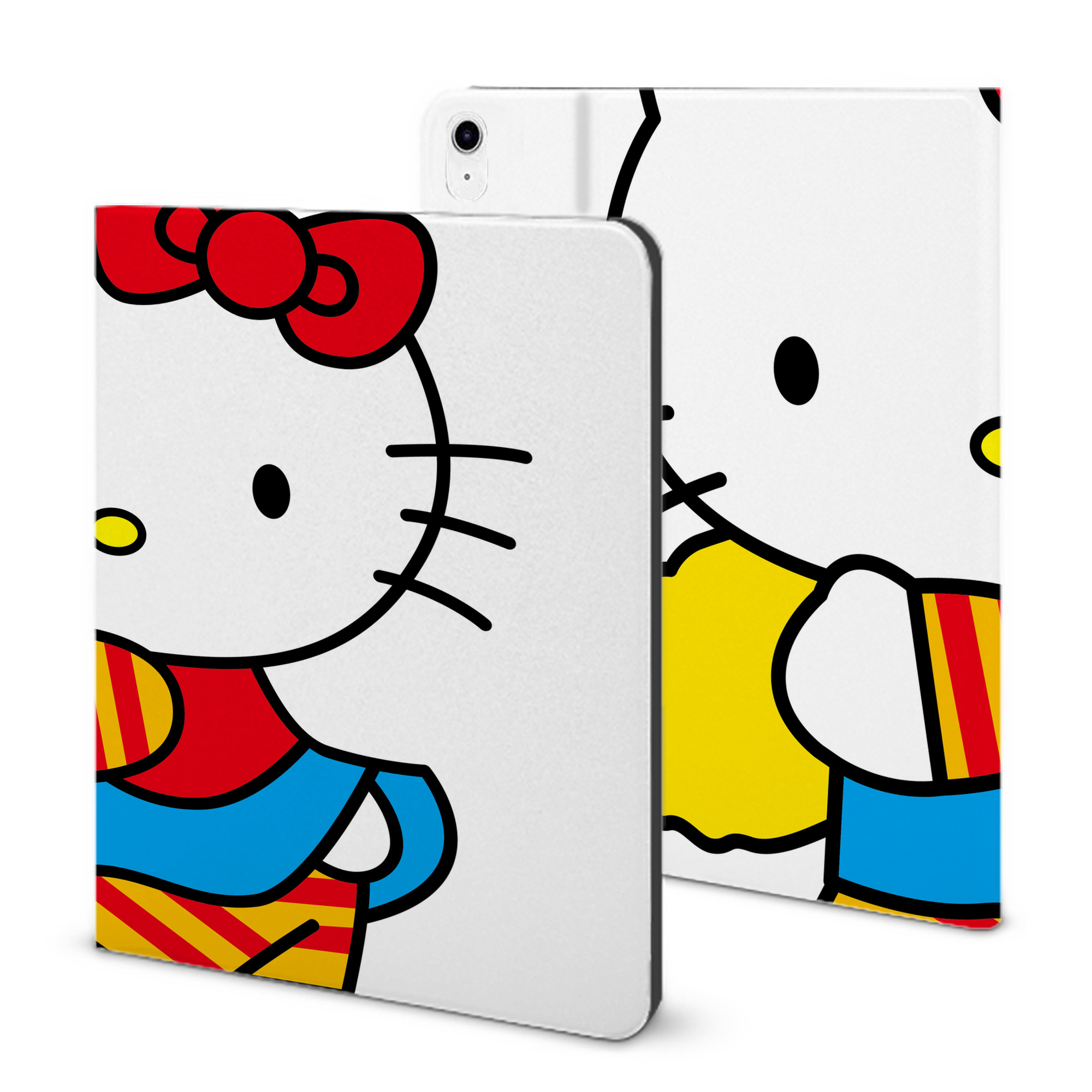 （画像用） Hello Kitty ハローキティ IPad ケース ブック型 PUレザー TPU 耐衝撃 軽量 薄型 ペン収納なし 全面保護 IPad 各モデル対応